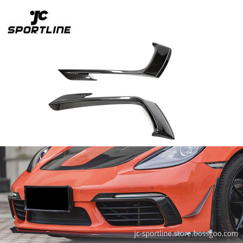 Custom Luxury Carbon Fiber Front Canards for Porsche 718 Boxster/Cayman 2016-2019